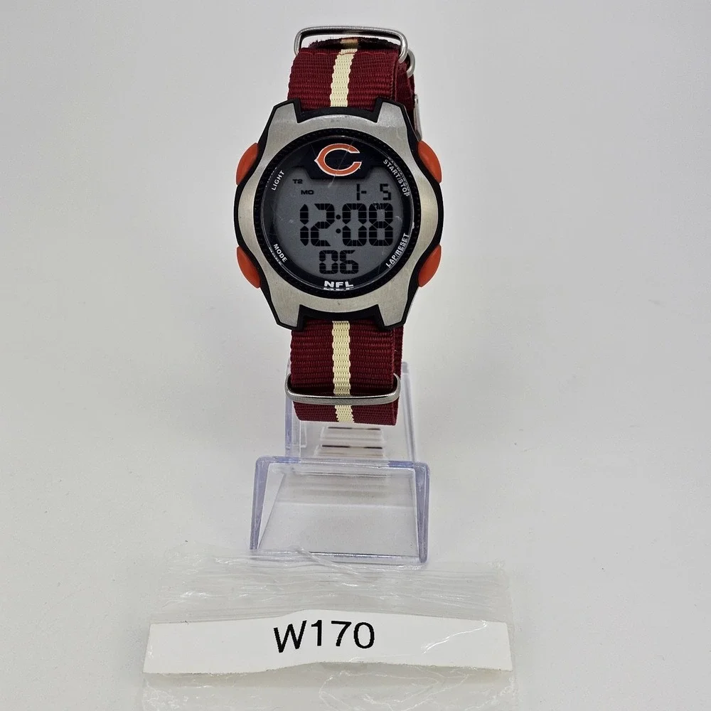 Chicago‎ Bears Digital Men's Watch Game Time 44MM New Canvas Band New Battery